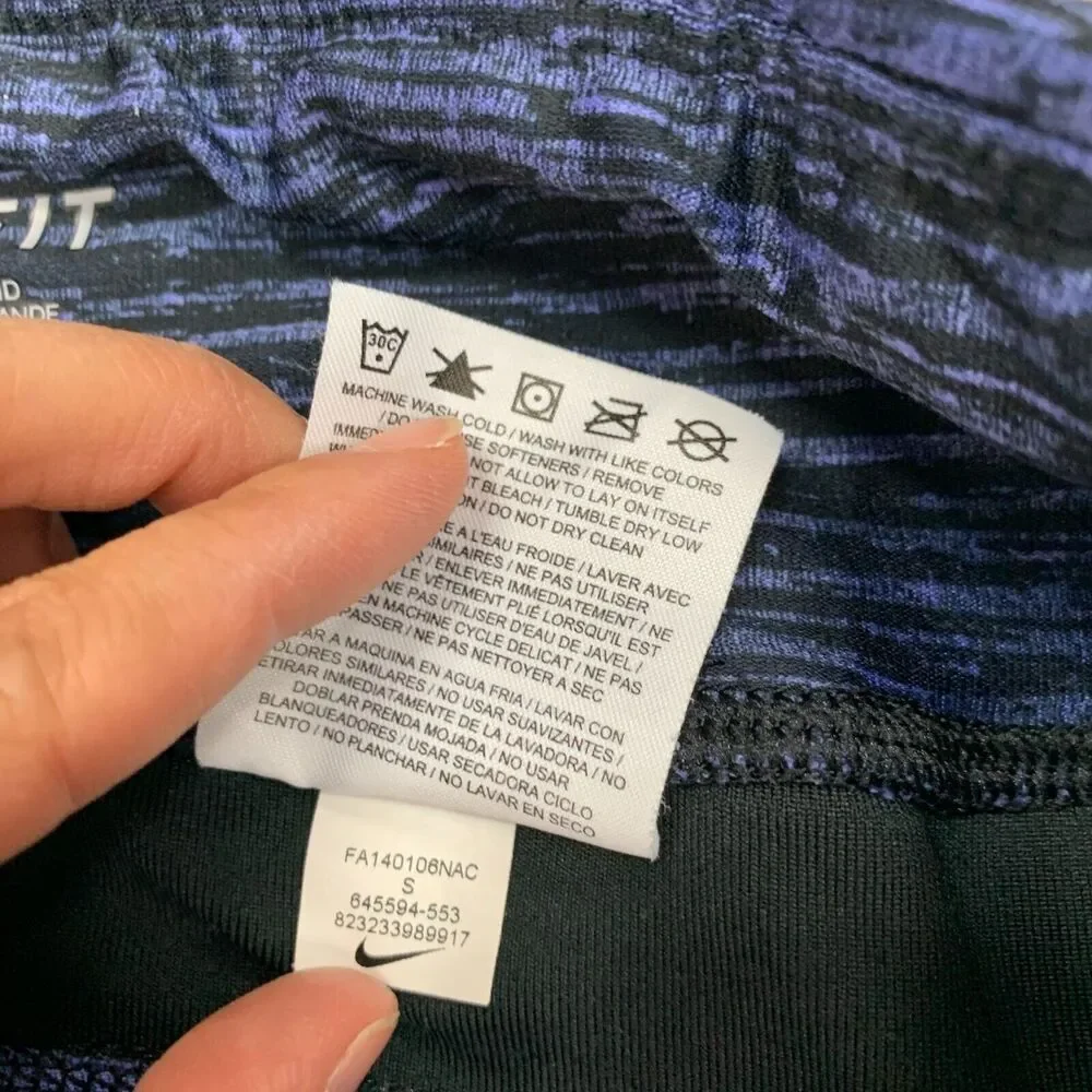Nike Dri Fit Capri Leggings Womens S Small Running Reflective Cropped *READ